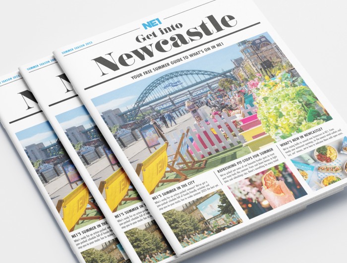 Three copies of the NE1 magazine summer issue